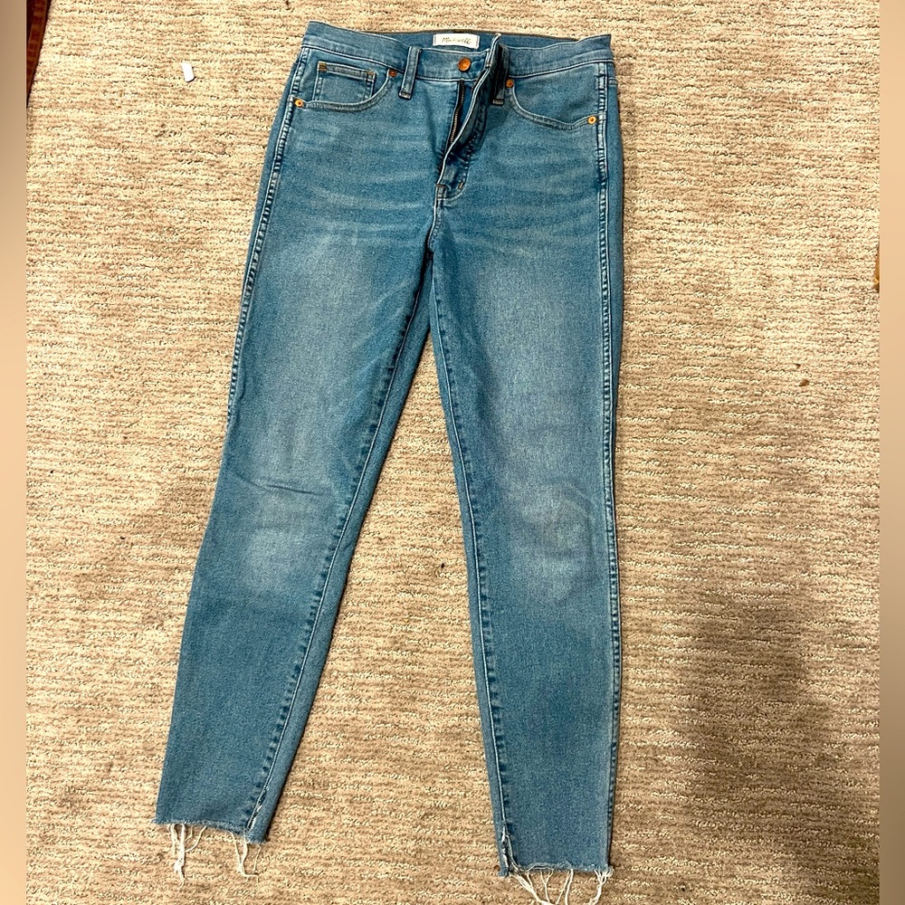 Madewell 10" High-Rise Jeans in Ainsworth Wash: Raw-Hem Edition Size 29